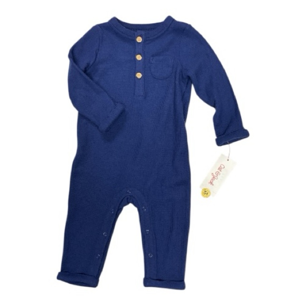 Cat & Jack - NWT - Navy Baby Sleep ‘N Play with Wooden Button